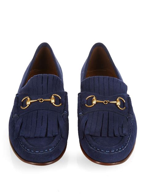 gucci blue loafers